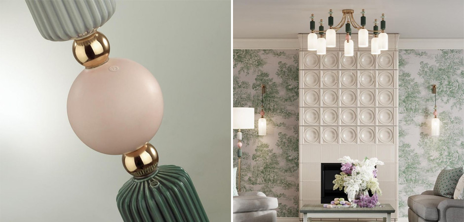 Торшер Hadlee с керамическими элементами