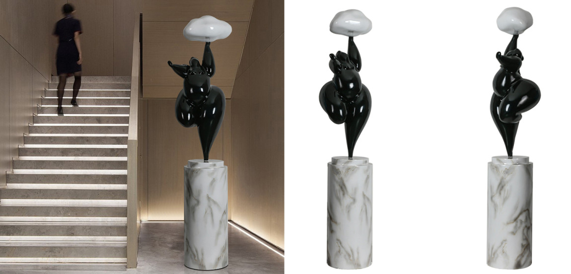 Торшер In The Clouds Black Floor Lamp