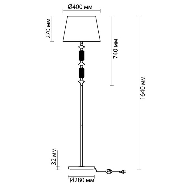 Торшер Iris Fabric Lampshade Floor lamp Candy