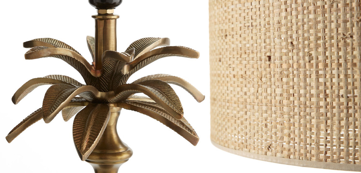 Торшер Palm Raphia Lampshade