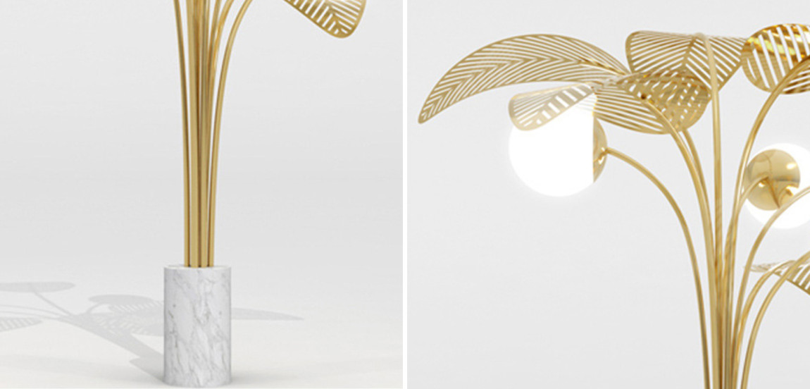 Торшер Palm Tree Light Three Floor Lamp