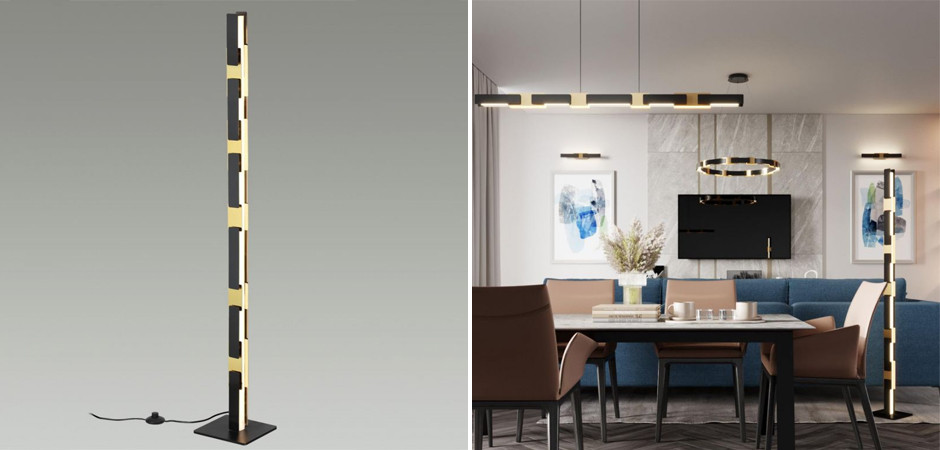 Торшер Shades of Gold с выключателем