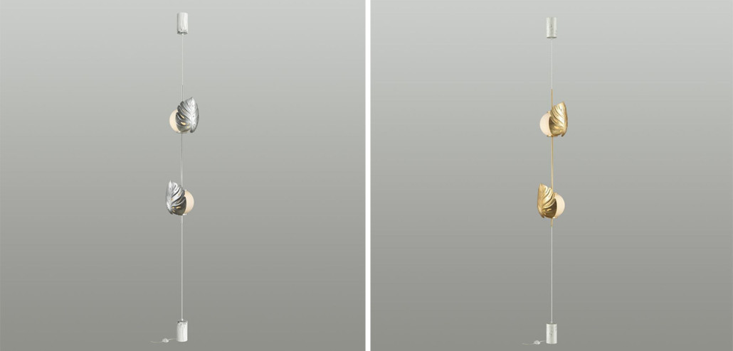 Торшер Silver Monstera Leaf