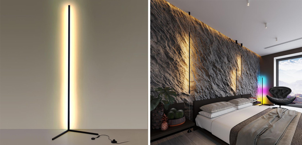 Торшер Trumpet Tube Black Angled