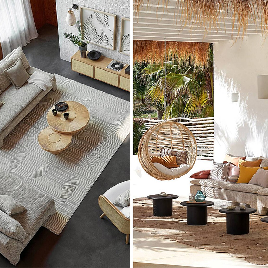 Торшер Wicker Bamboo Floor lamp