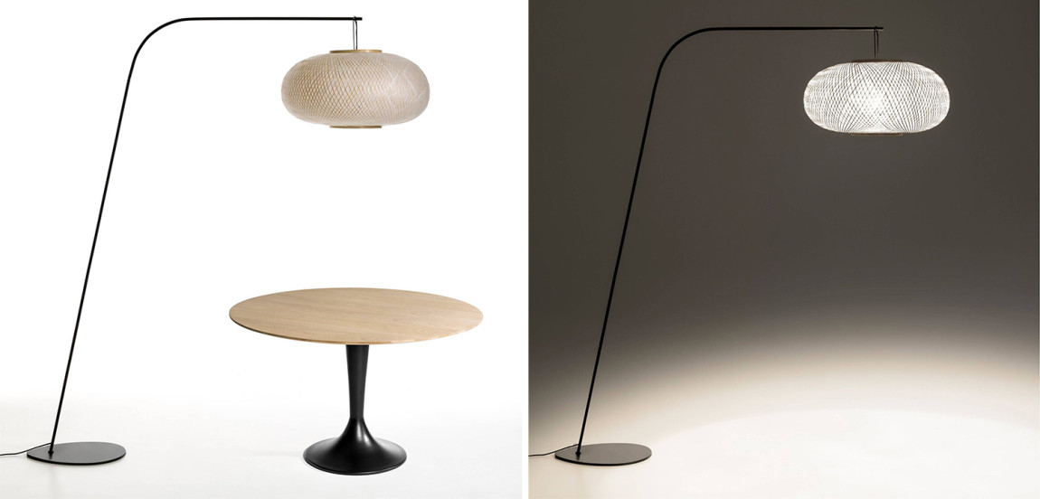 Торшер Wicker Bamboo Floor lamp
