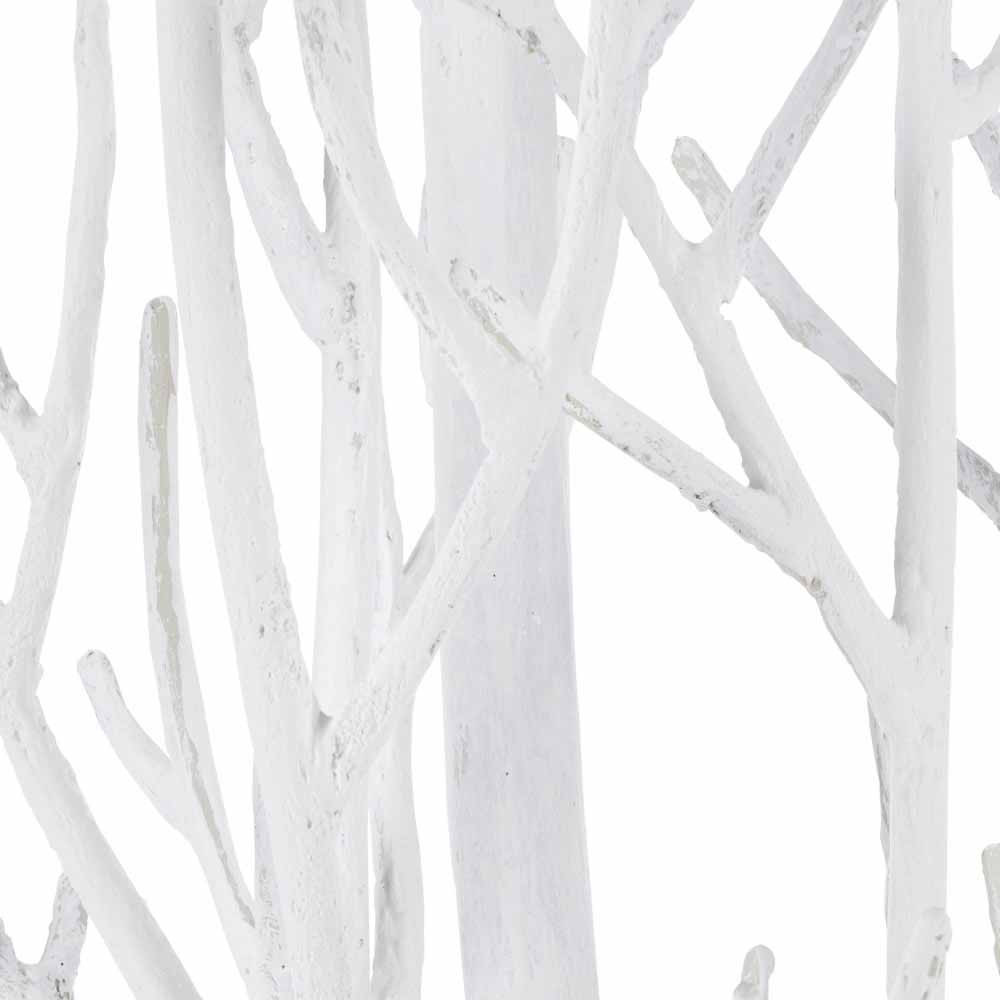 Торшер белый с цилиндрическим абажуром и каркасом в виде дерева Branched Tree