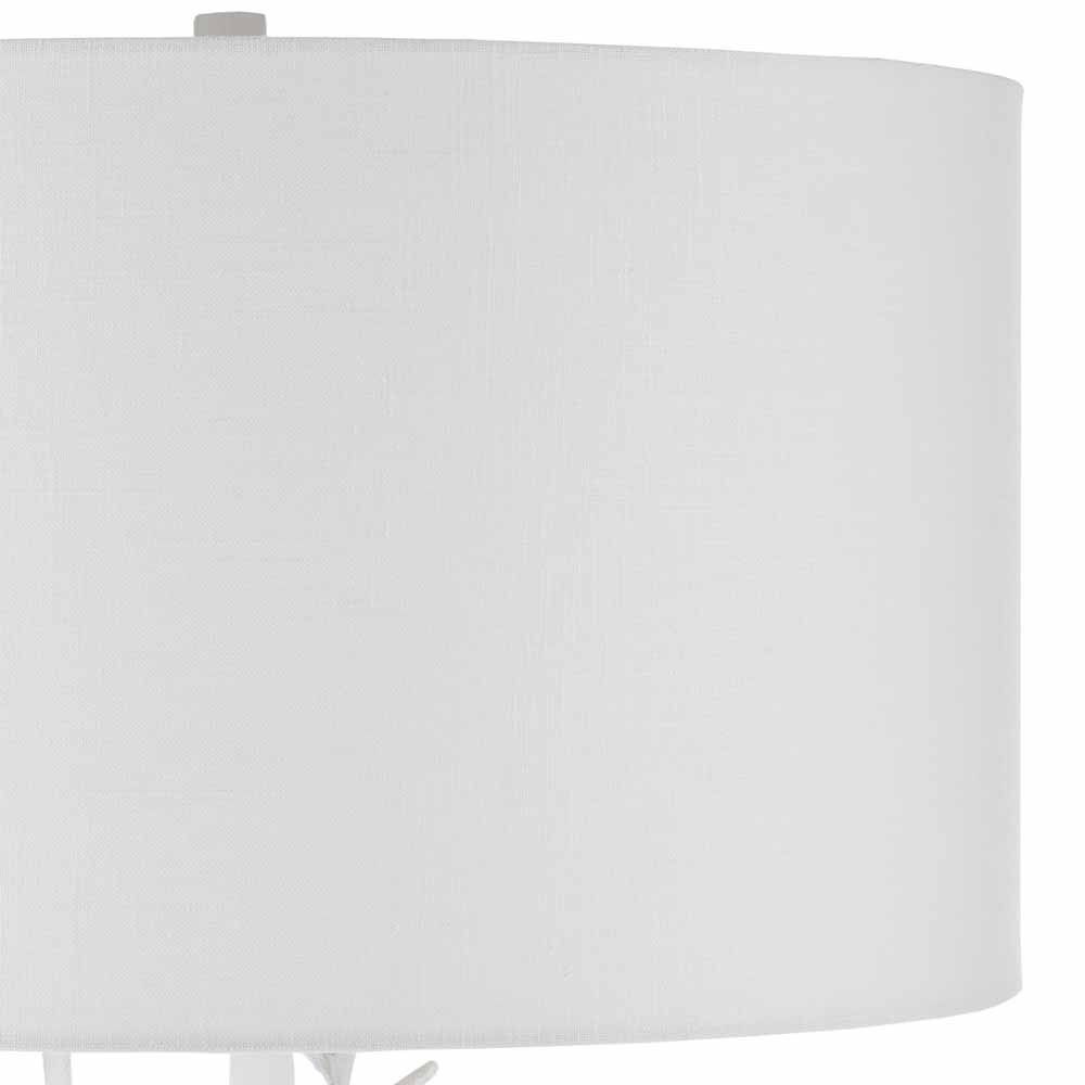 Торшер белый с цилиндрическим абажуром и каркасом в виде дерева Branched Tree