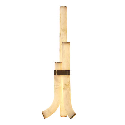 Торшер геометрический с тремя мраморными плафонами Marble Tripod