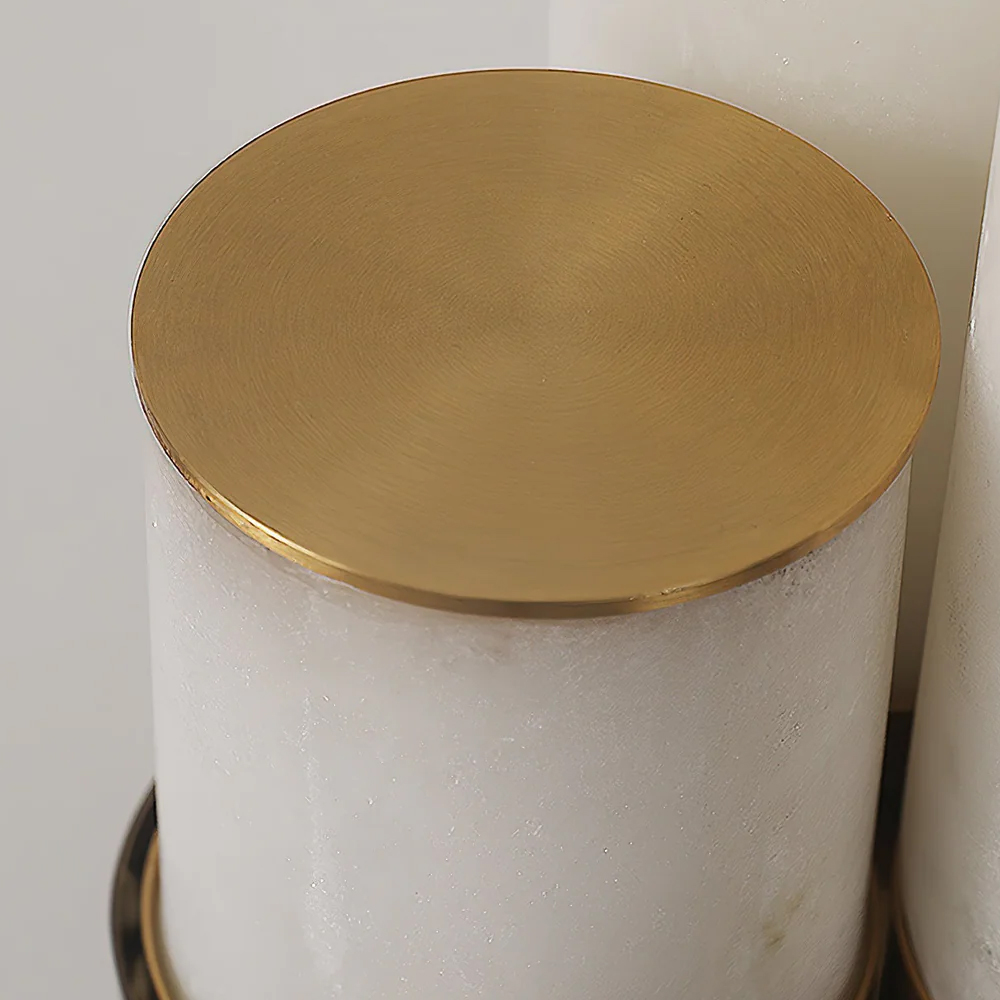 Торшер геометрический с тремя мраморными плафонами Marble Tripod