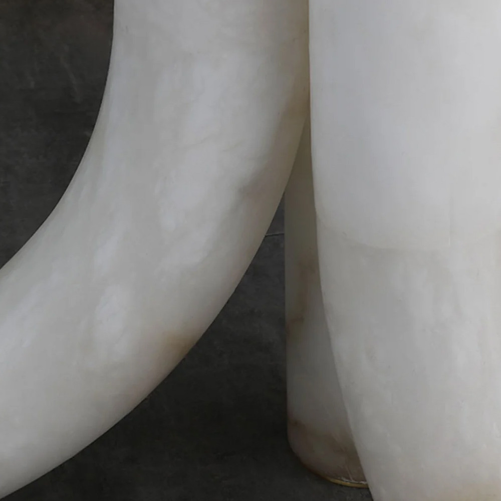 Торшер геометрический с тремя мраморными плафонами Marble Tripod