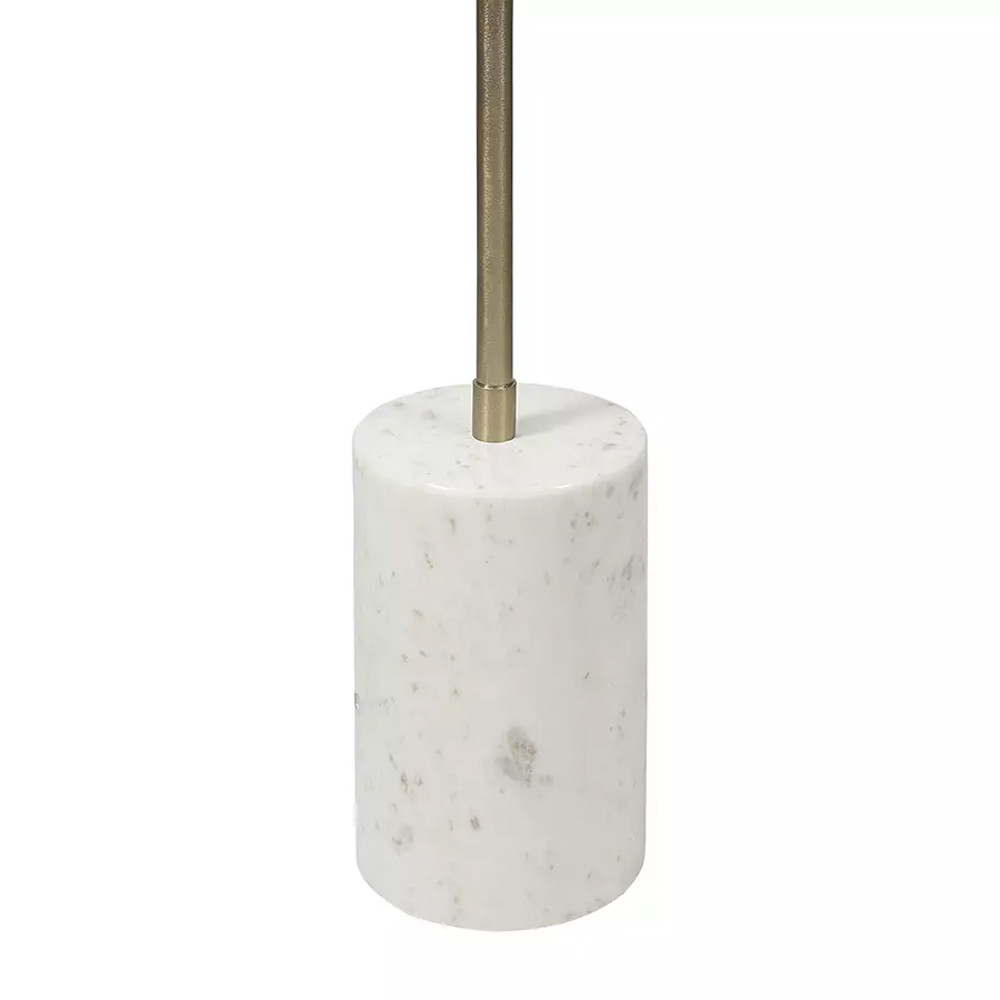 Торшер золотистый с 2-мя подвижными плафонами на белом мраморном основании Streams of Light