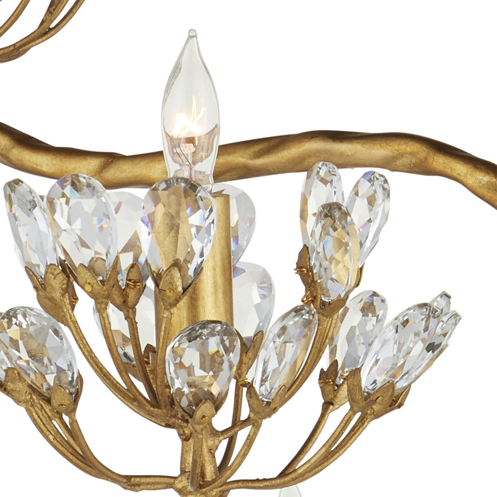 Торшер золотой в виде растения Golden Flower Glade