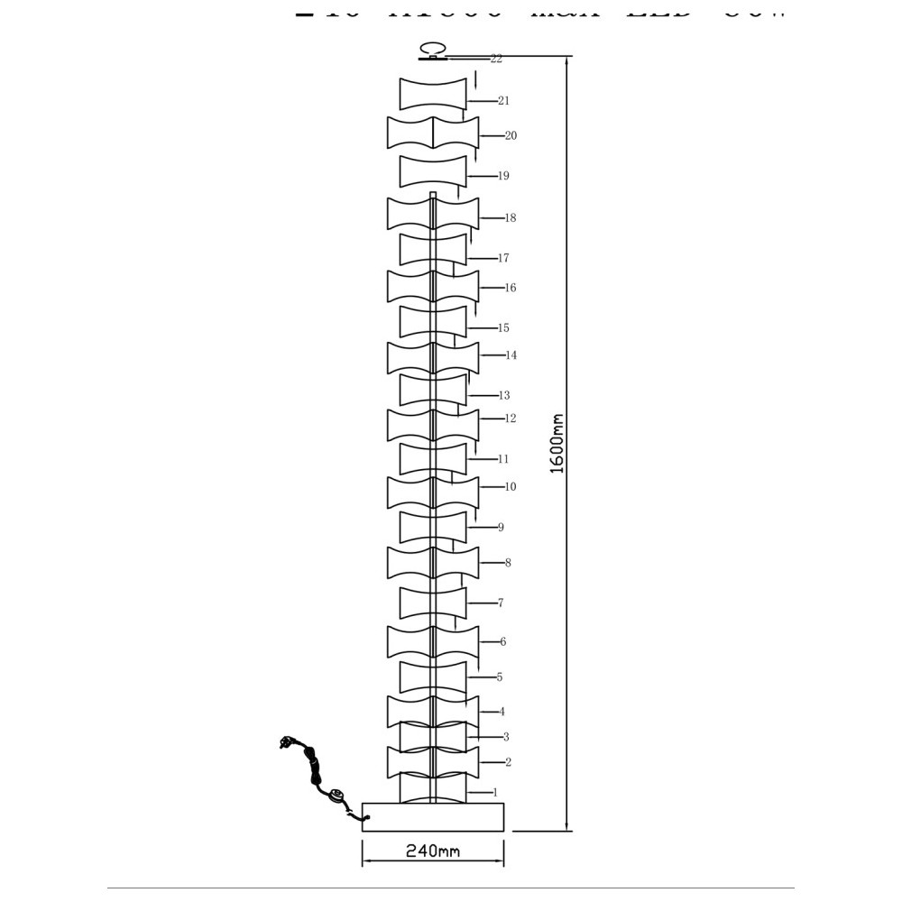 Торшер из натурального камня Stone Constructor