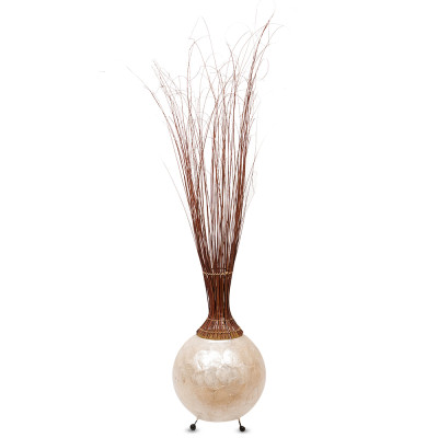 Торшер из перламутра на металлическом каркасе Indonesian Comet