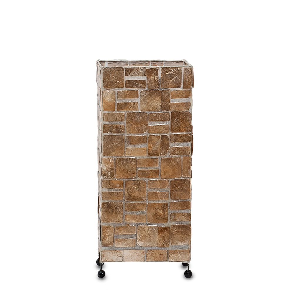 Торшер из перламутра на металлическом каркасе Indonesian Tower 2