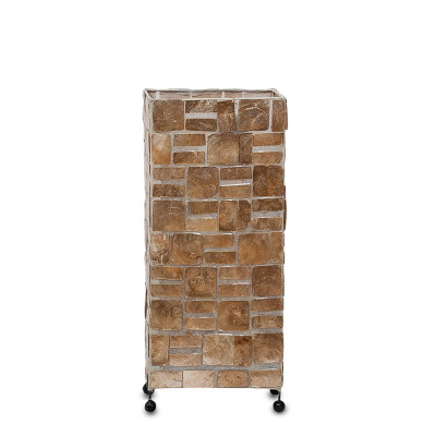 Торшер из перламутра на металлическом каркасе Indonesian Tower 2