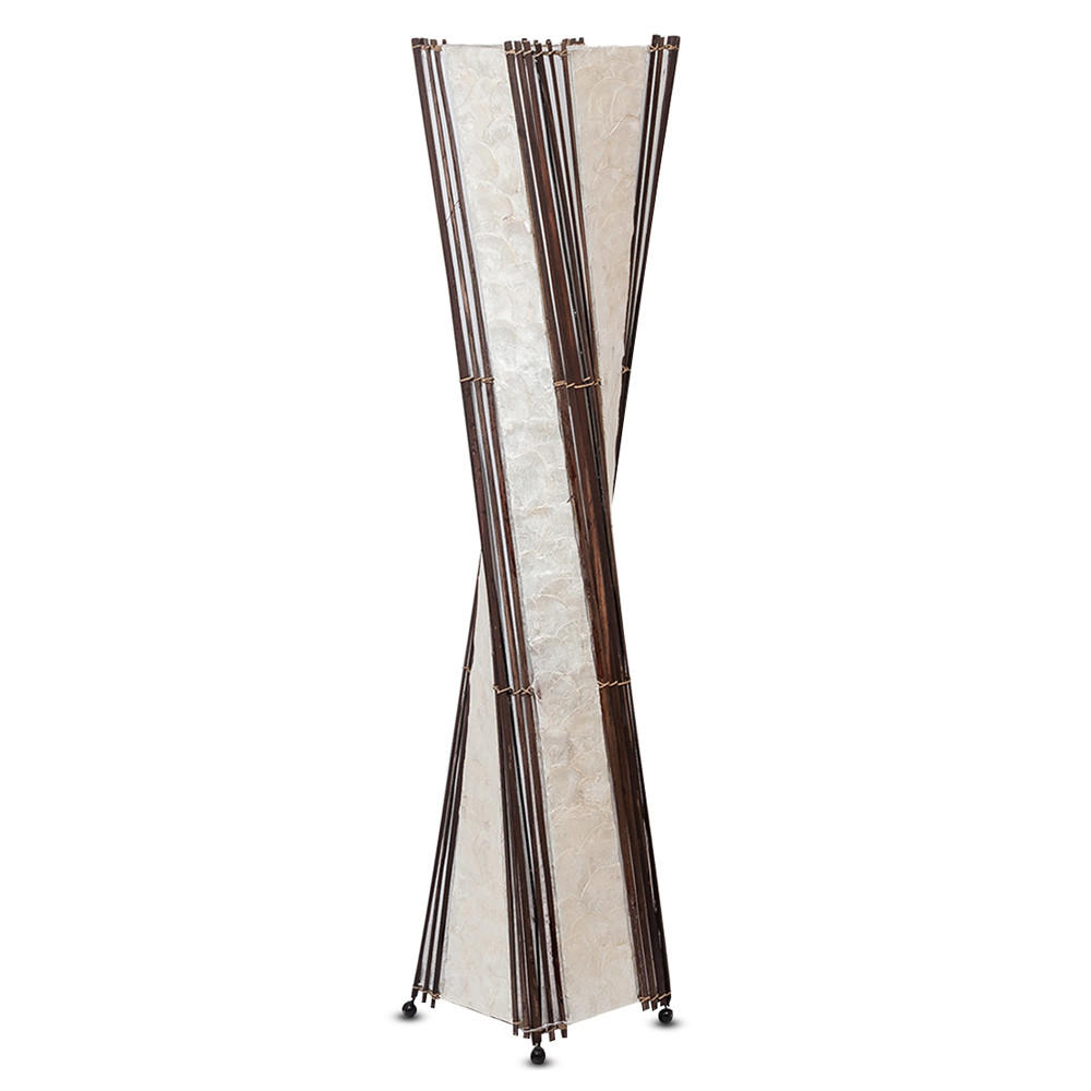 Торшер из перламутра на металлическом каркасе Indonesian Wave