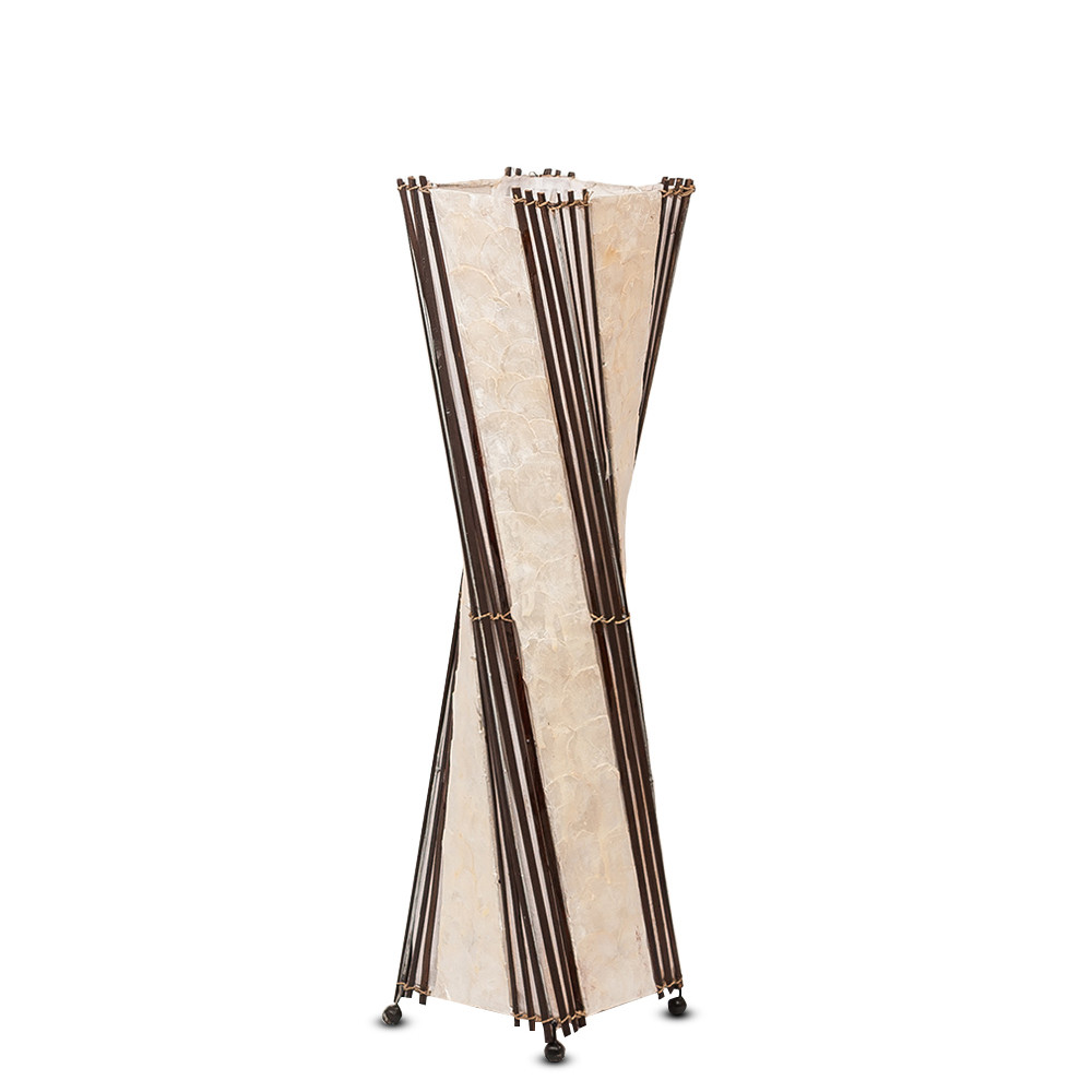 Торшер из перламутра на металлическом каркасе Indonesian Wave