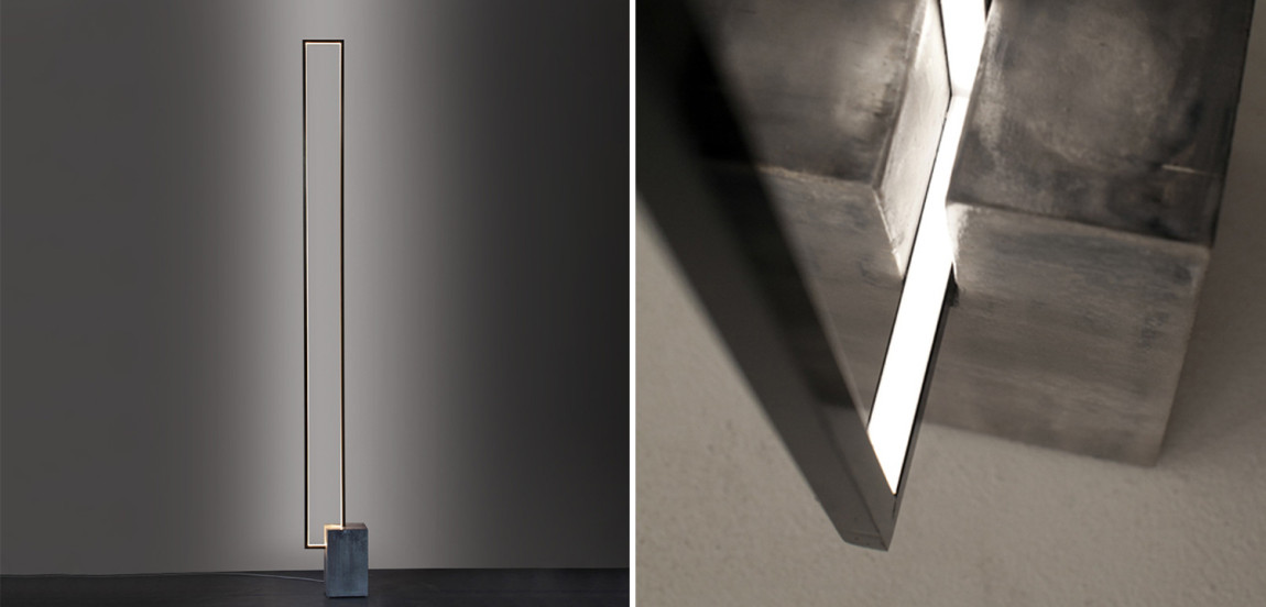 Торшер Лофт Светодиодный Rectangular Vertical LED Floor Lamp