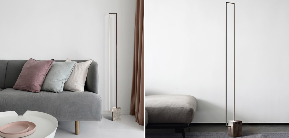 Торшер Лофт Светодиодный Rectangular Vertical LED Floor Lamp