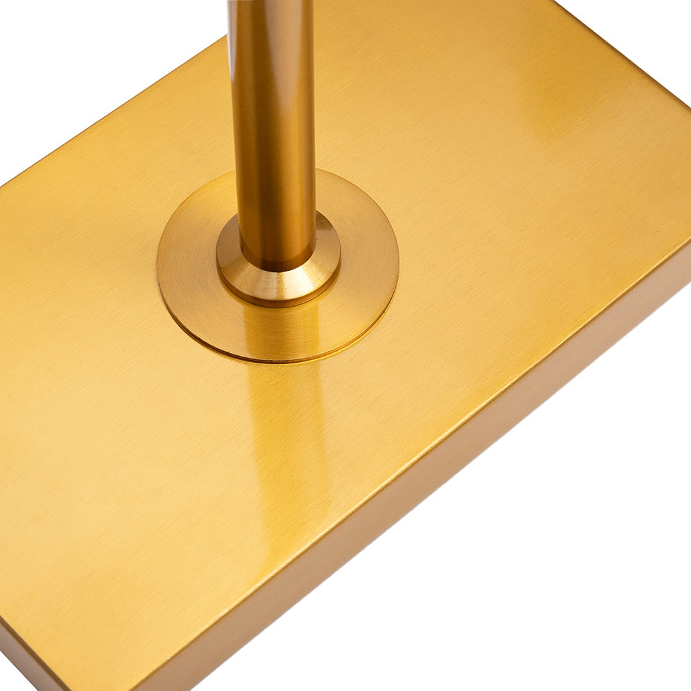 Торшер металлический с белым тканевым абажуром Conjunction