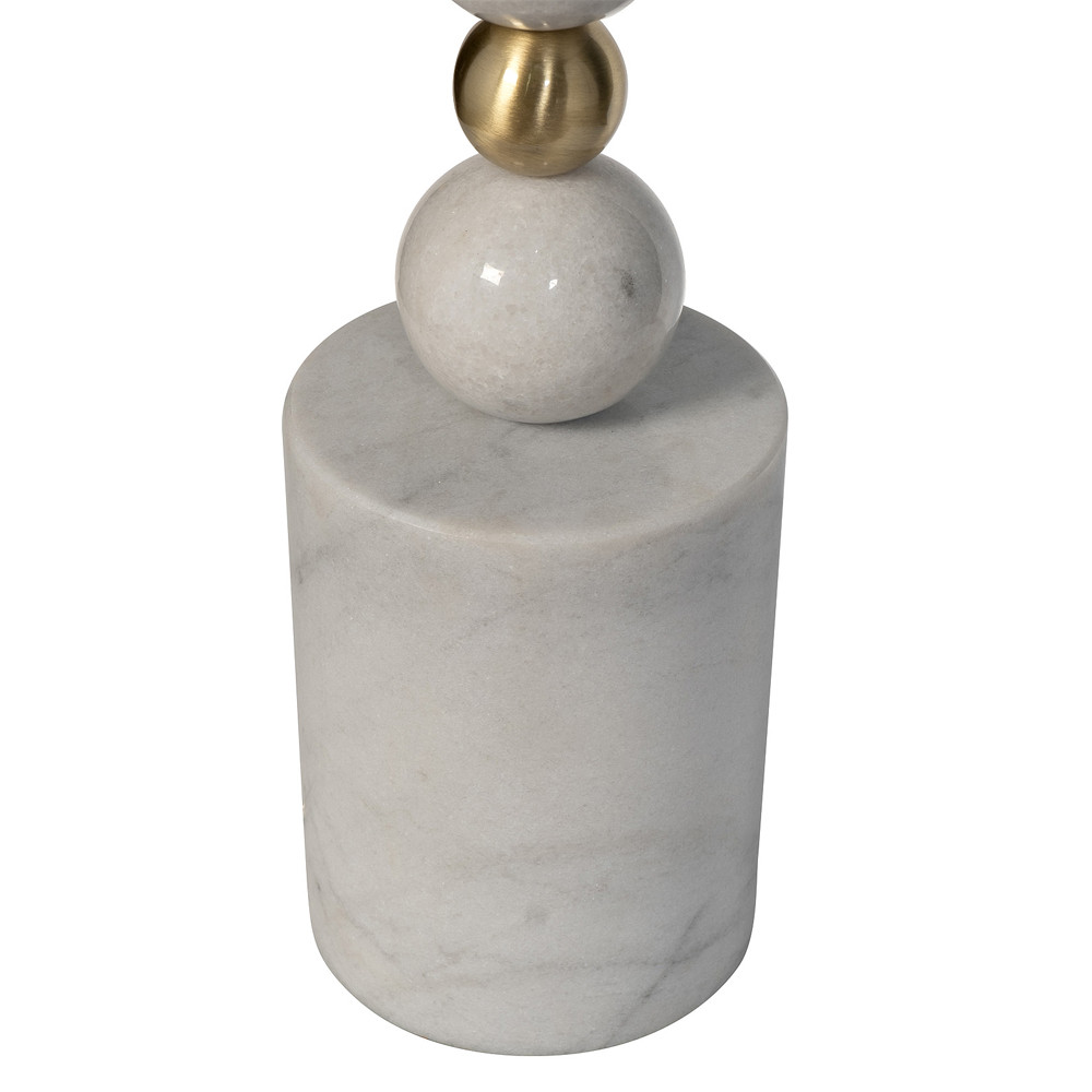 Торшер мраморный с белым абажуром Floor lamp Jewelry