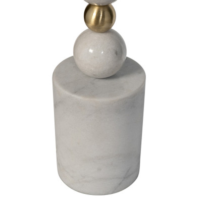 Торшер мраморный с белым абажуром Floor lamp Jewelry