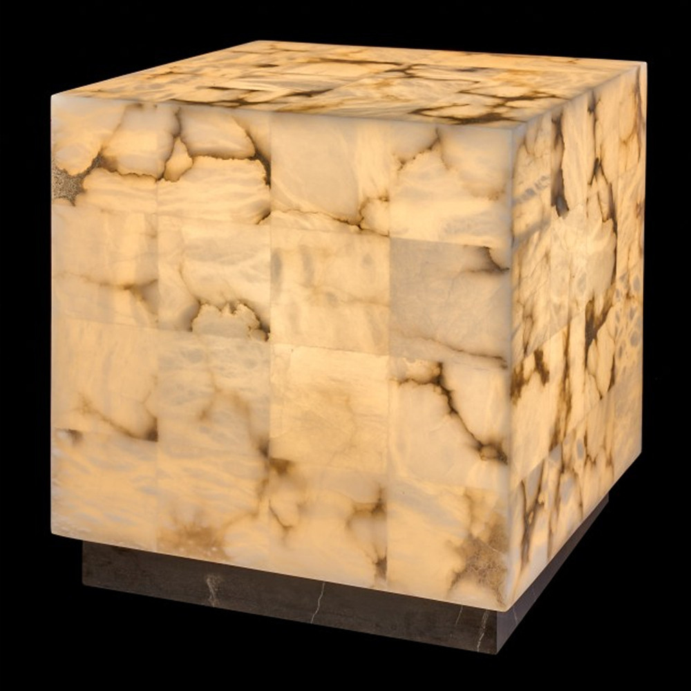 Торшер прямоугольный из натурального камня Calcite Geometry