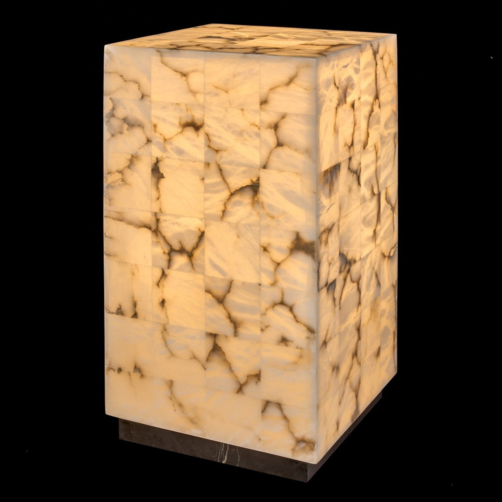 Торшер прямоугольный из натурального камня Calcite Geometry