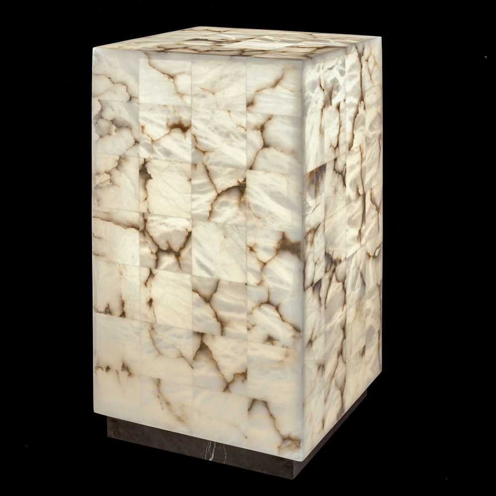 Торшер прямоугольный из натурального камня Calcite Geometry