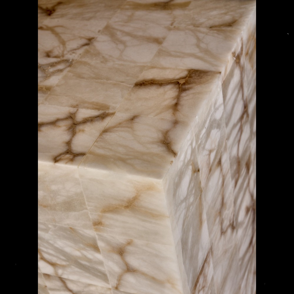 Торшер прямоугольный из натурального камня Calcite Geometry