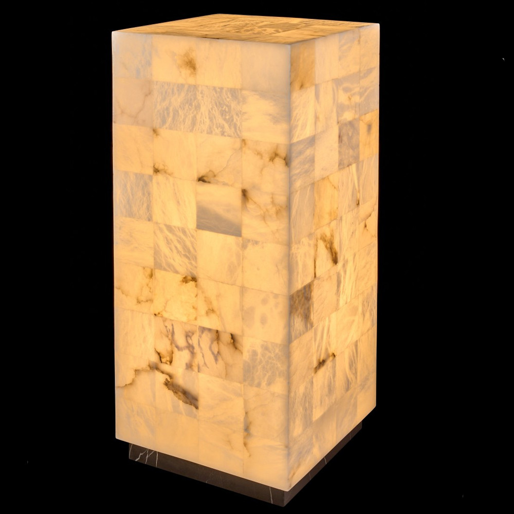 Торшер прямоугольный из натурального камня Calcite Geometry