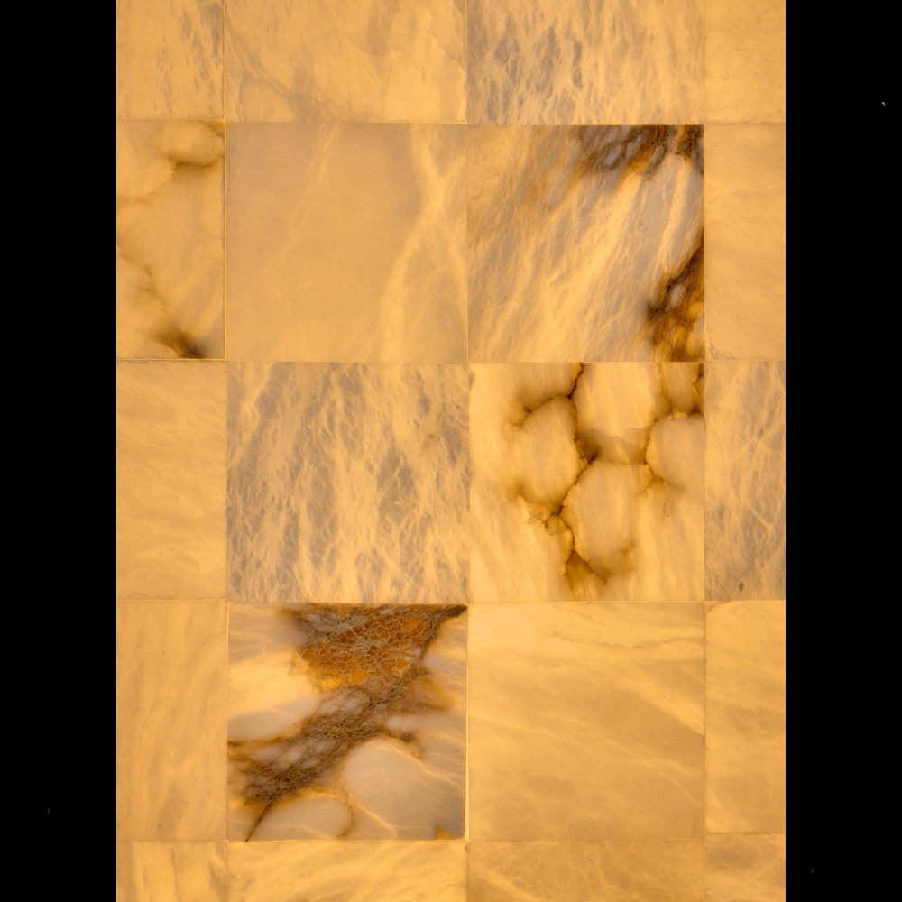 Торшер прямоугольный из натурального камня Calcite Geometry
