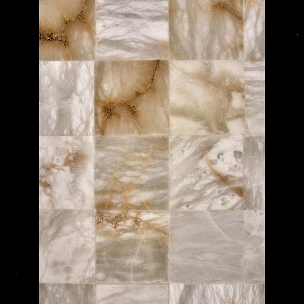Торшер прямоугольный из натурального камня Calcite Geometry