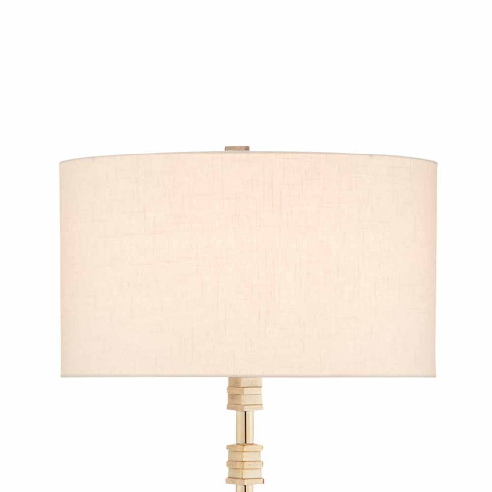 Торшер с абажуром в форме цилиндра на золотистом каркасе Floor lamp Amanda