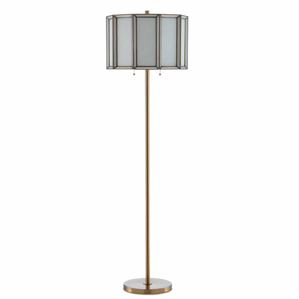 Торшер с абажуром из панелей белого молочного стекла Stunned by Light