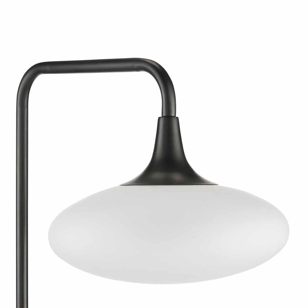 Торшер с белым стеклянным плафоном в форме эллипса Kernel