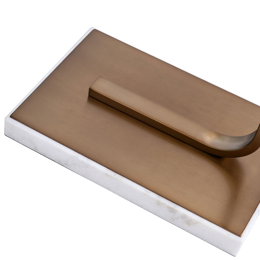 Торшер с белым тканевым абажуром на мраморном основании Cconcise