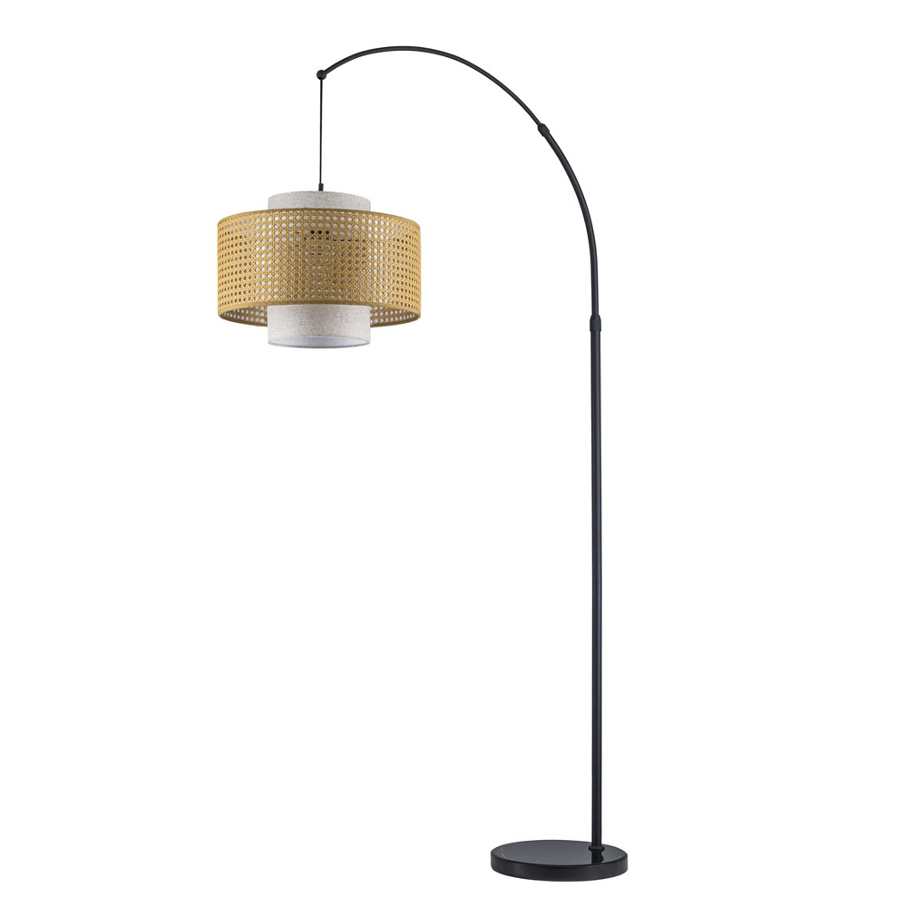 Торшер с декоративным поясом из плетеного бамбука Biuloggicu