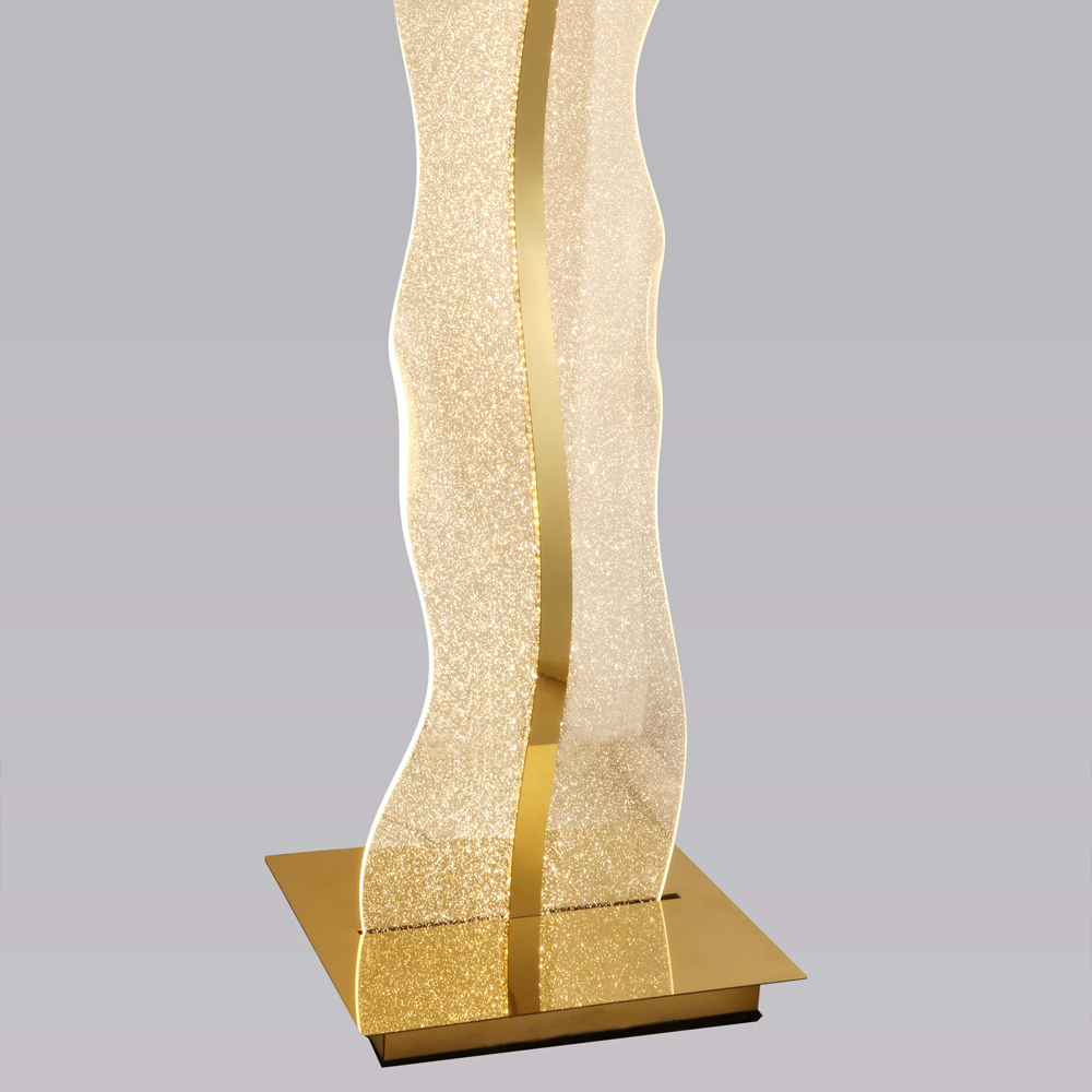 Торшер с изогнутым каркасом Golden Wave