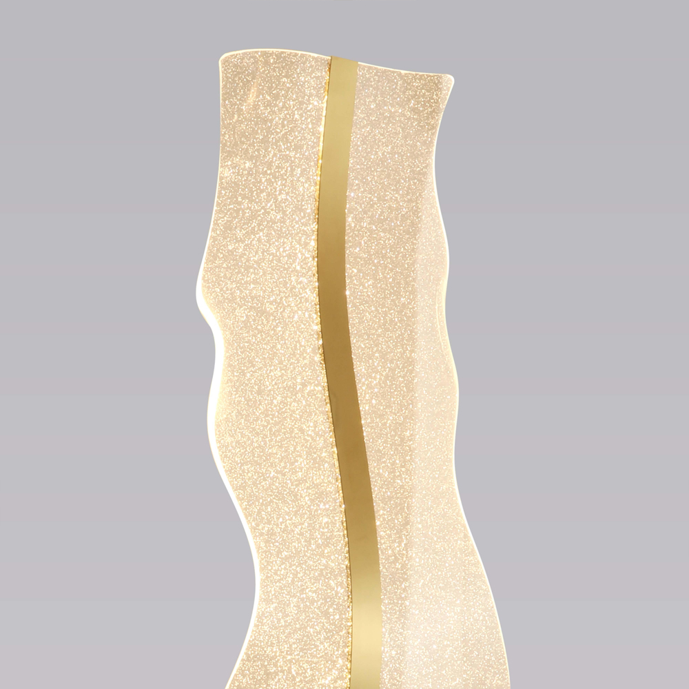 Торшер с изогнутым каркасом Golden Wave