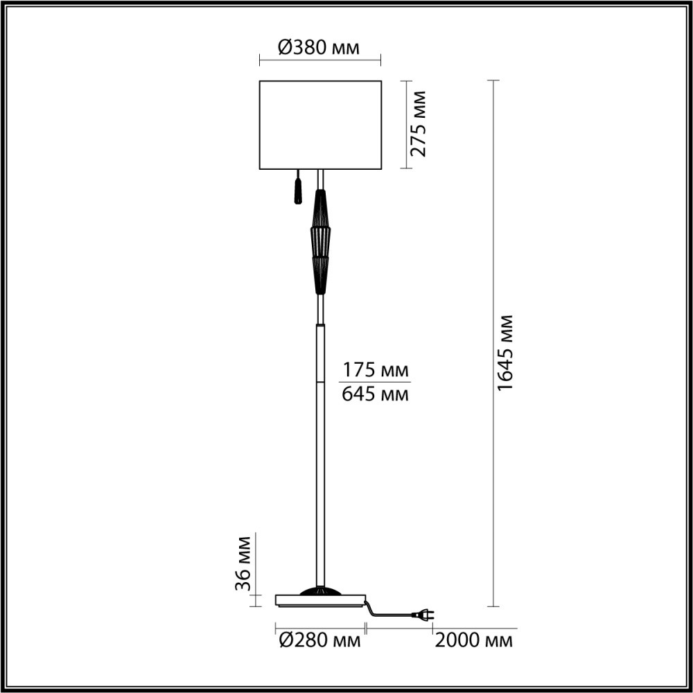 Торшер с керамическим декором Sardeg