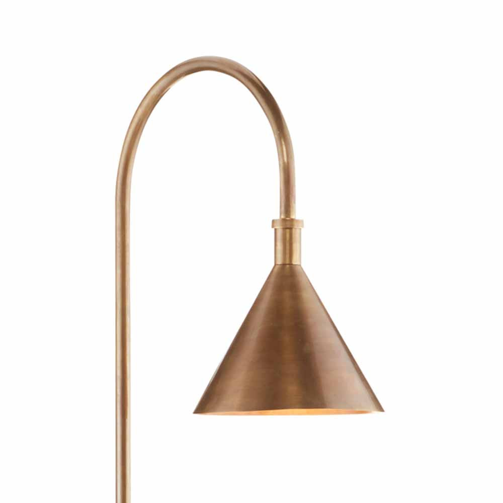 Торшер с конусовидным абажуром на каменном основании Attention