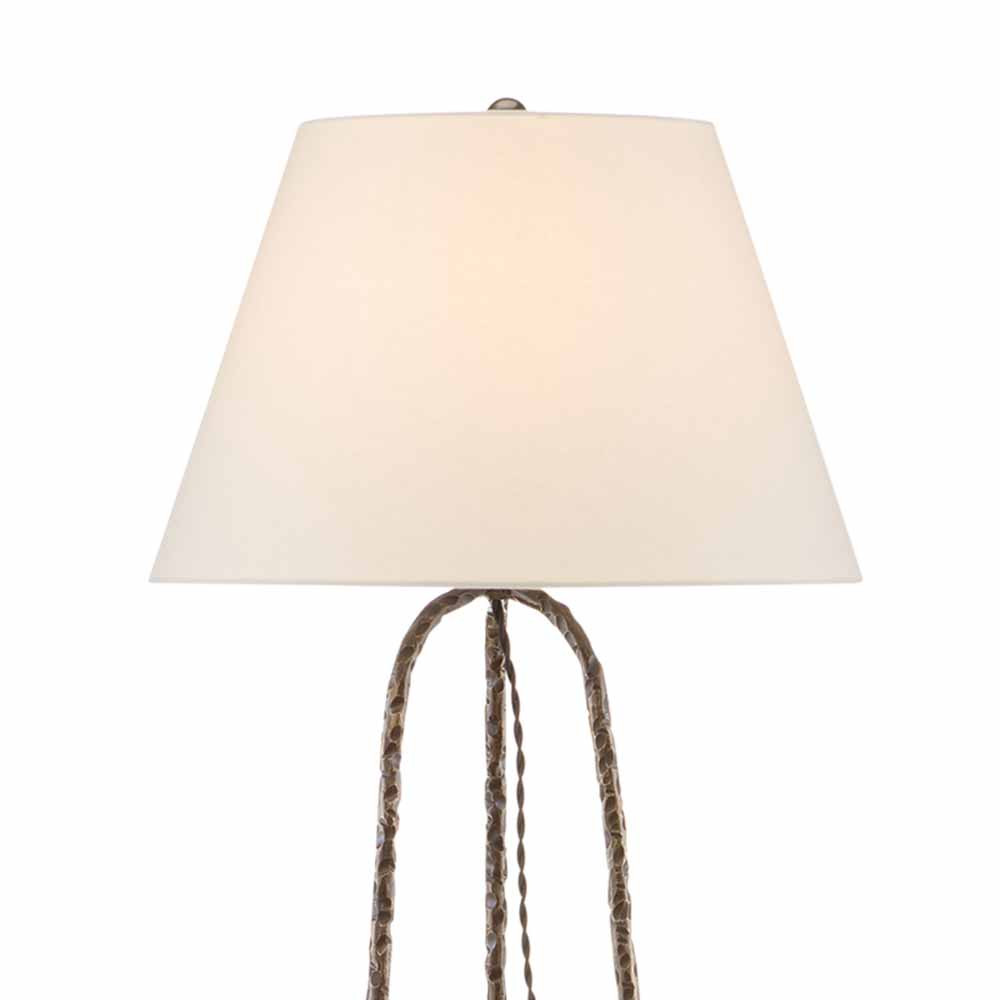 Торшер с конусовидным тканевым абажуром и фактурным каркасом Industrial Profile