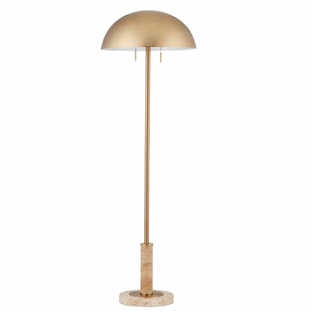 Торшер с куполообразным абажуром на каменном основании Riverside Floor Lamp