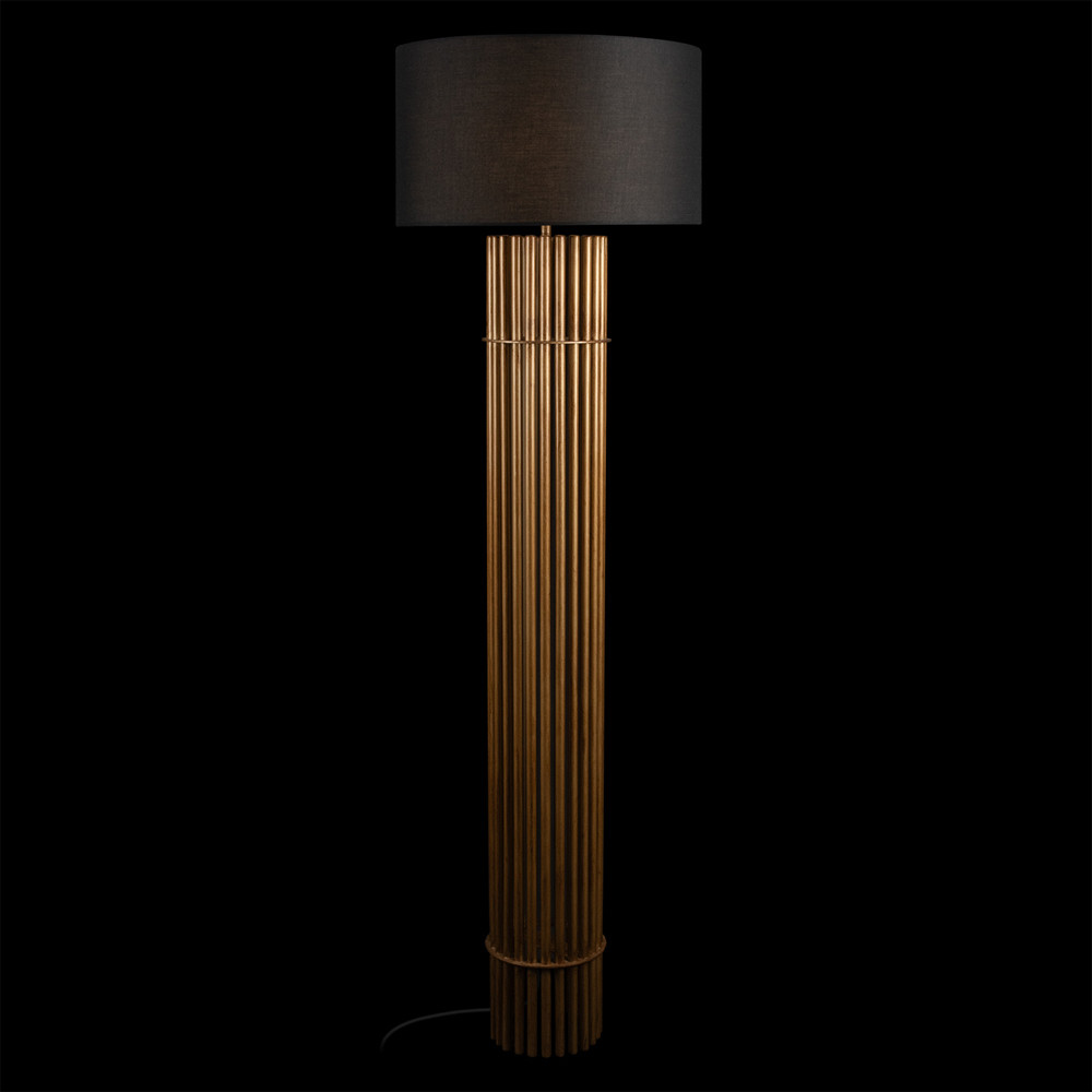 Торшер с металлическим золотым трубчатым основанием Fulgurite