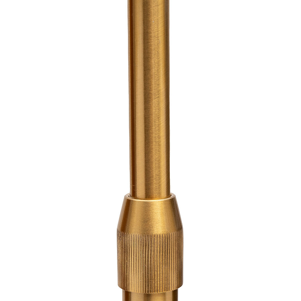 Торшер с мраморным столиком и золотым плафоном Ezio Floor Lamp