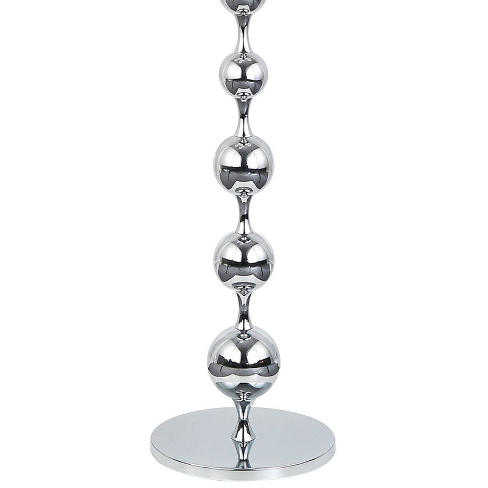 Торшер с плафонами из стеклянных шаров Pearls Suspension Chrome Floor Lamp