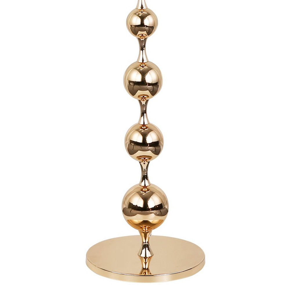 Торшер с плафонами из стеклянных шаров Pearls Suspension Gold Floor Lamp